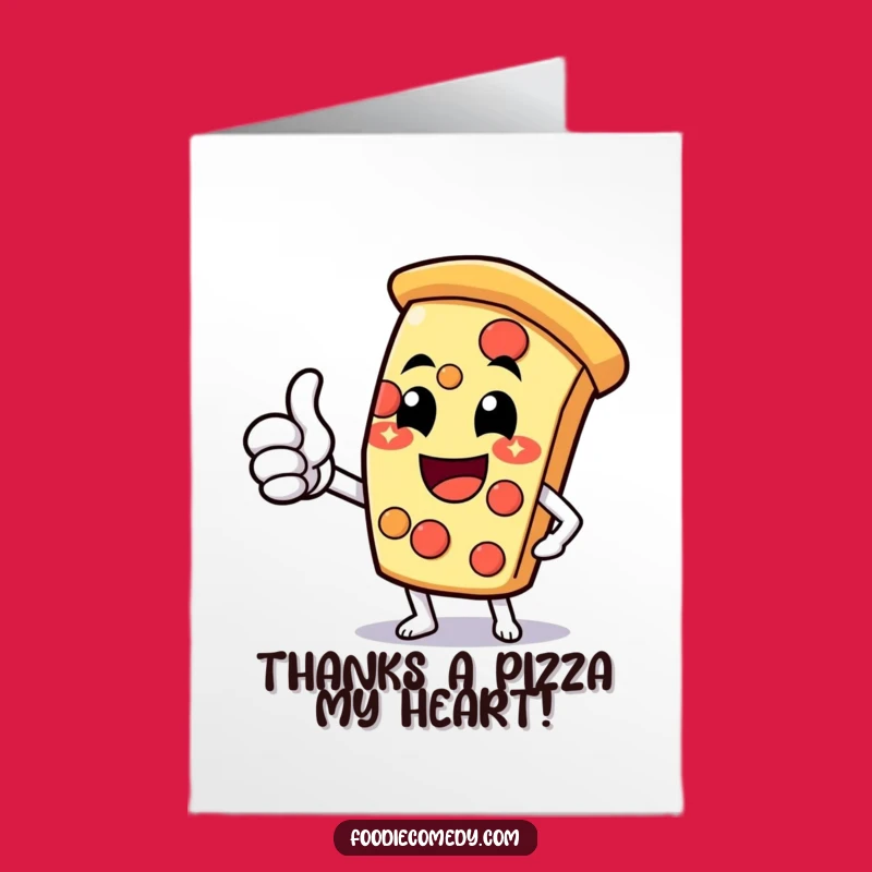 Free Printable Pizza Thank You Card: Grateful & Cheesy Downloadable Art