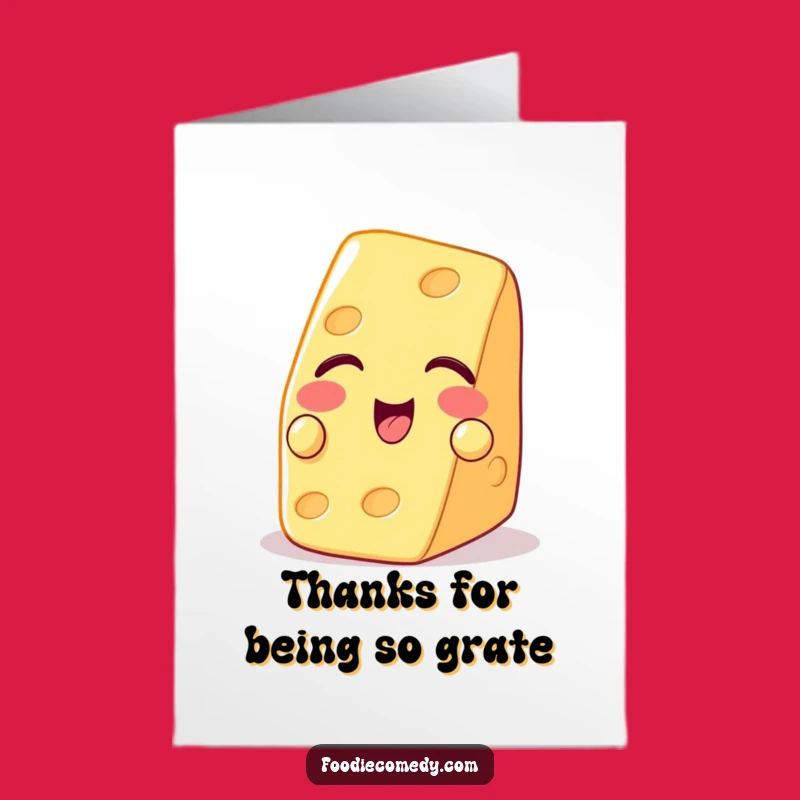 Free Printable Funny Cheese Thank You Card: Winking Gratitude, Downloadable & Quirky