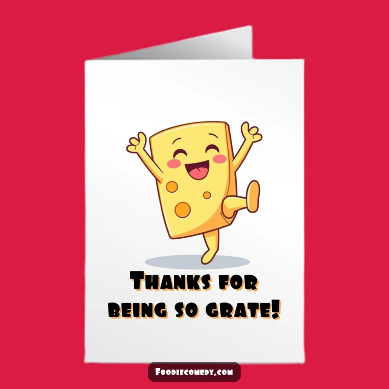 Free Printable Thank You Card: Cheesy High Kick, Funny Downloadable Gift