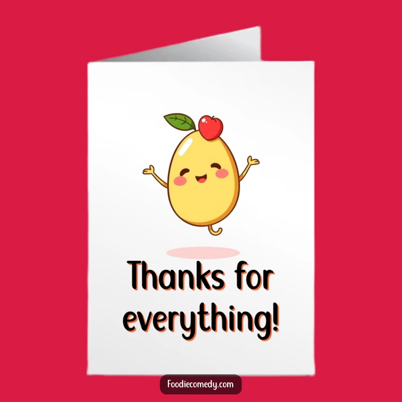 Free Printable Funny Fruit Thank You Card - Lively & Fun Downloadable