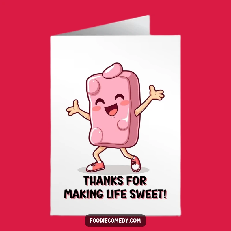 Free Printable Breakdance Candy Thank You Card: Sweet Downloadable Gift for Appreciation
