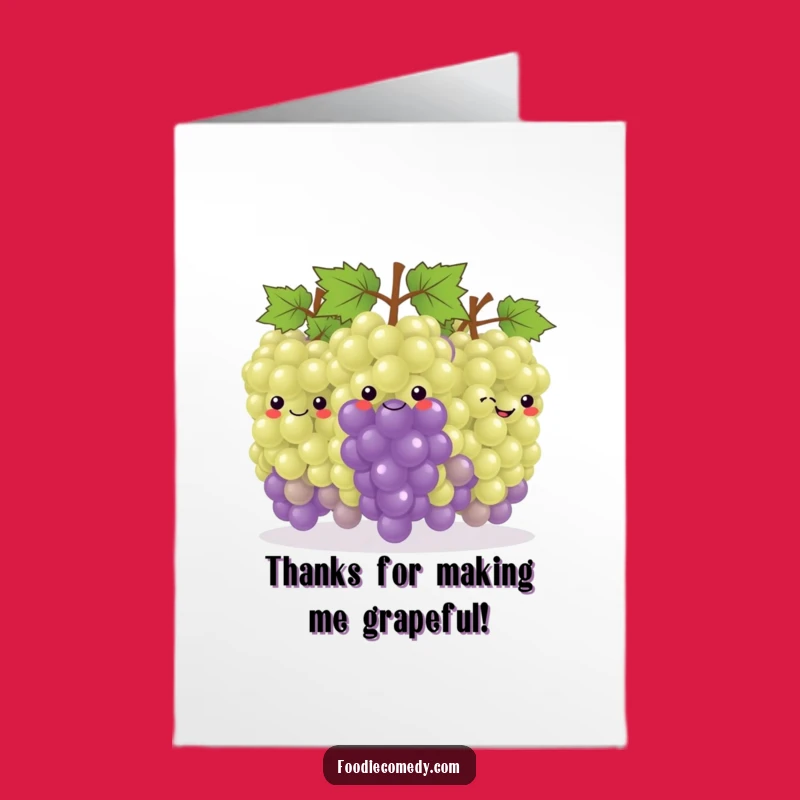 Free Printable Thank You Card: Grape Conga Line, Festive Downloadable, Print at Home Thanks