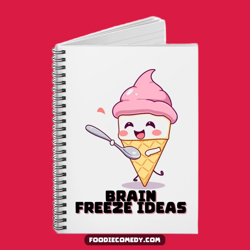 Funny Kawaii Ice Cream Notebook: Giggling Cone Journal for Notes & Ideas