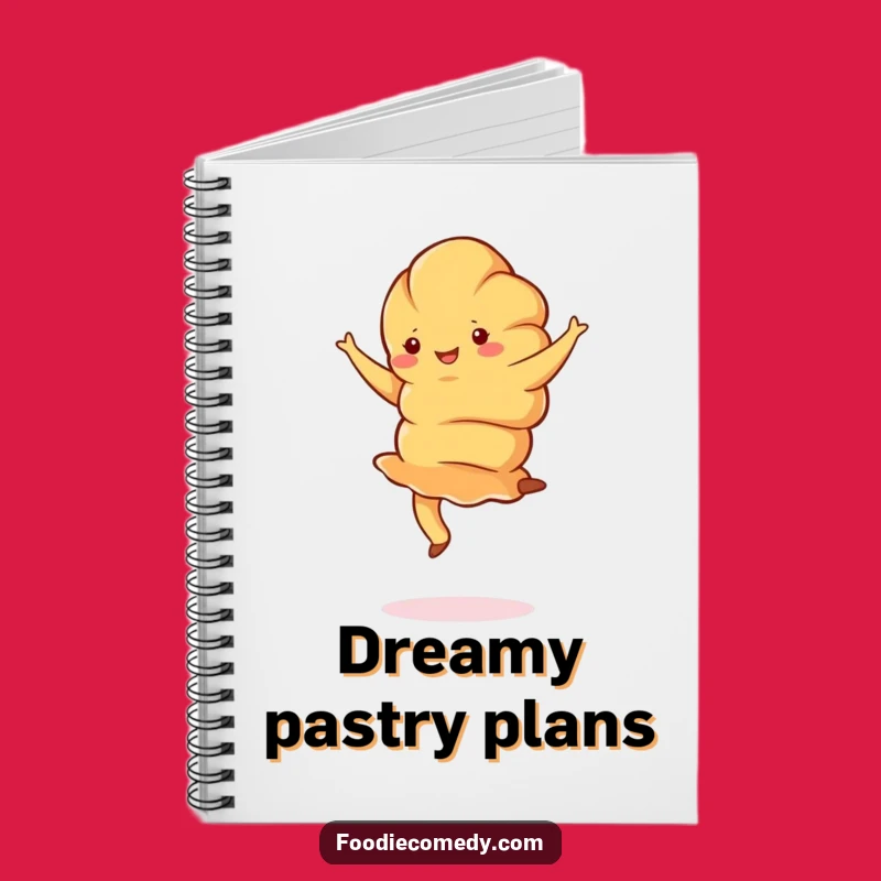 Funny Croissant Pirouette Notebook: Capture Ideas with Parisian Pastry Panache