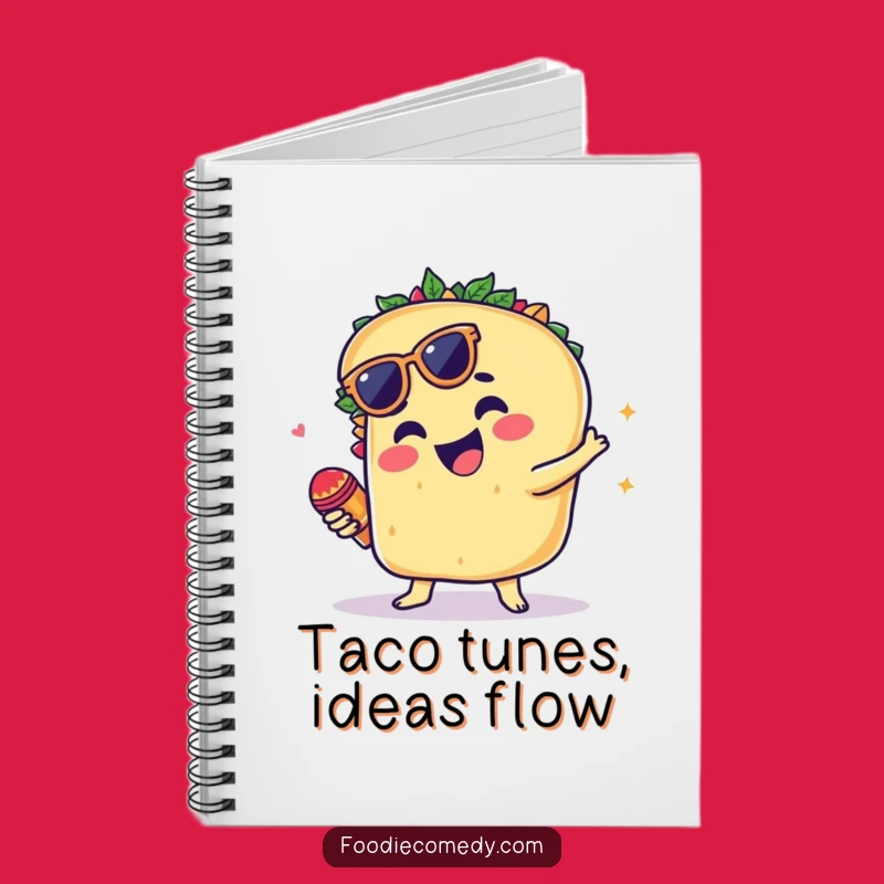 Funny Groovy Taco Notebook - Hilarious Fiesta Plans!