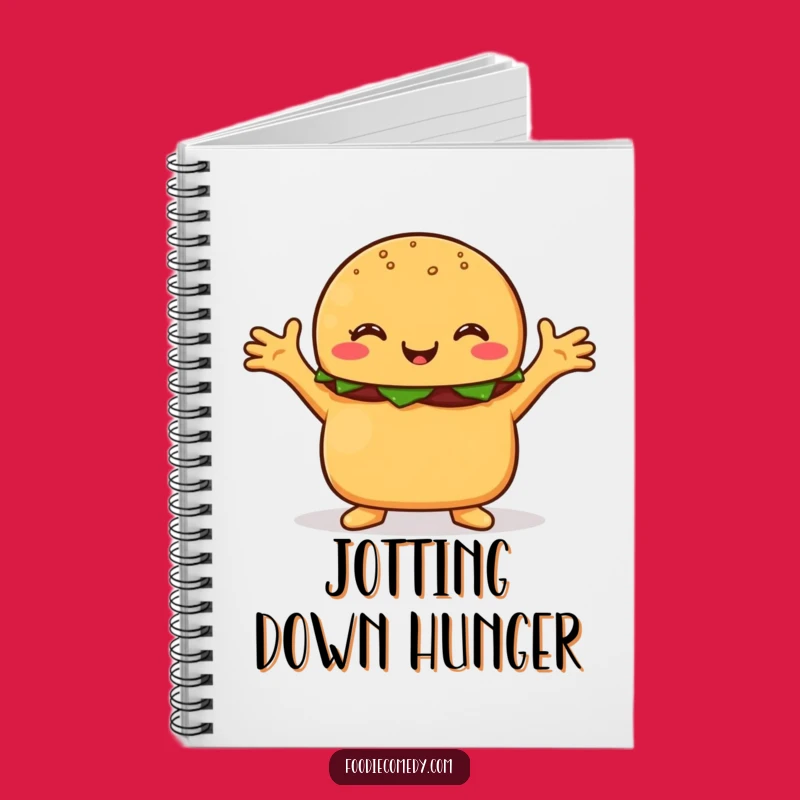 Funny Hugging Burger Notebook - Cheerful Foodie Cartoon Journal Gift
