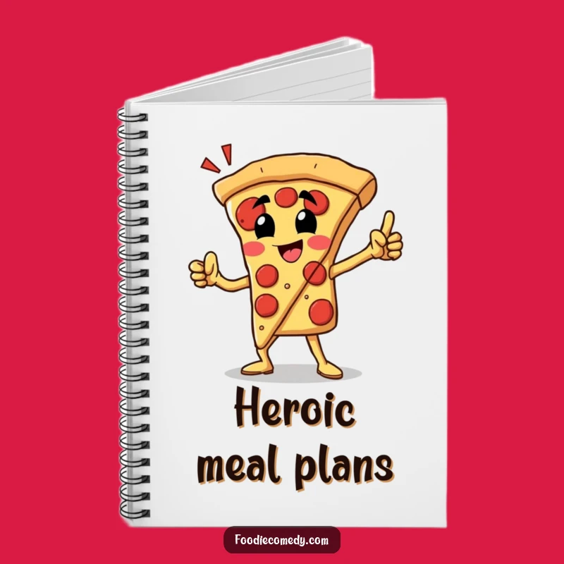 Funny Pizza Slice Hero Notebook: Epic Food Journal, Perfect Funny Gift for Writers