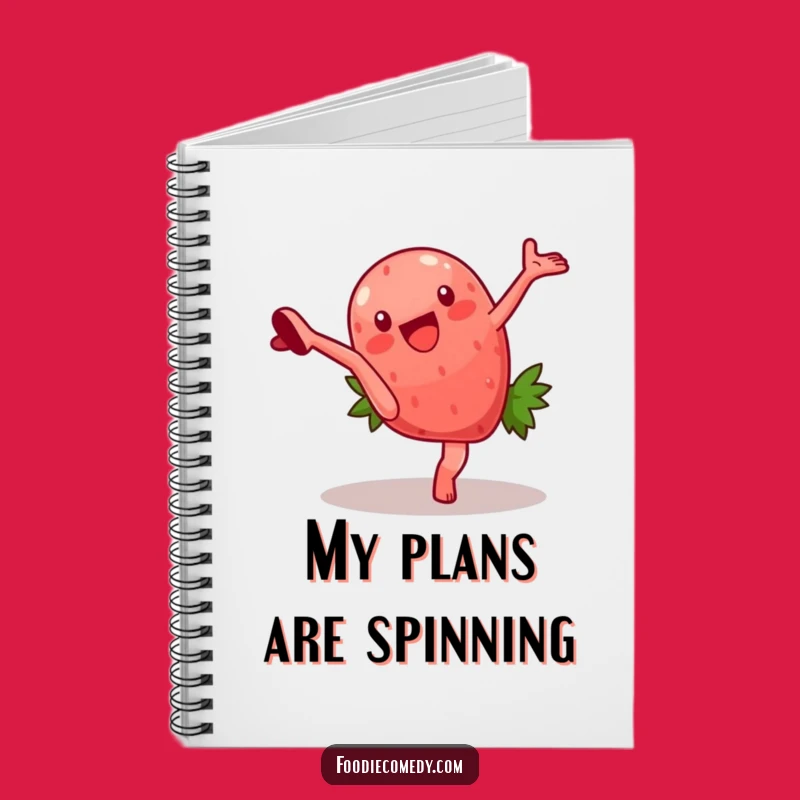 Funny Strawberry Cartwheel Notebook: Journal Your Laughs with This Humorous Fruit