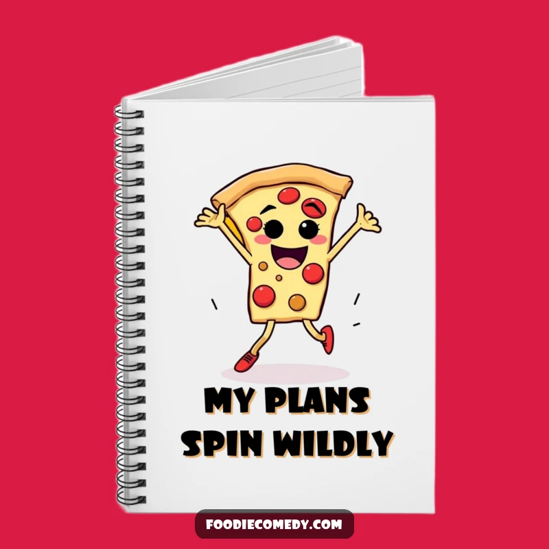 Funny Pizza Breakdance Notebook - Jot Down Ideas with Energetic Flair