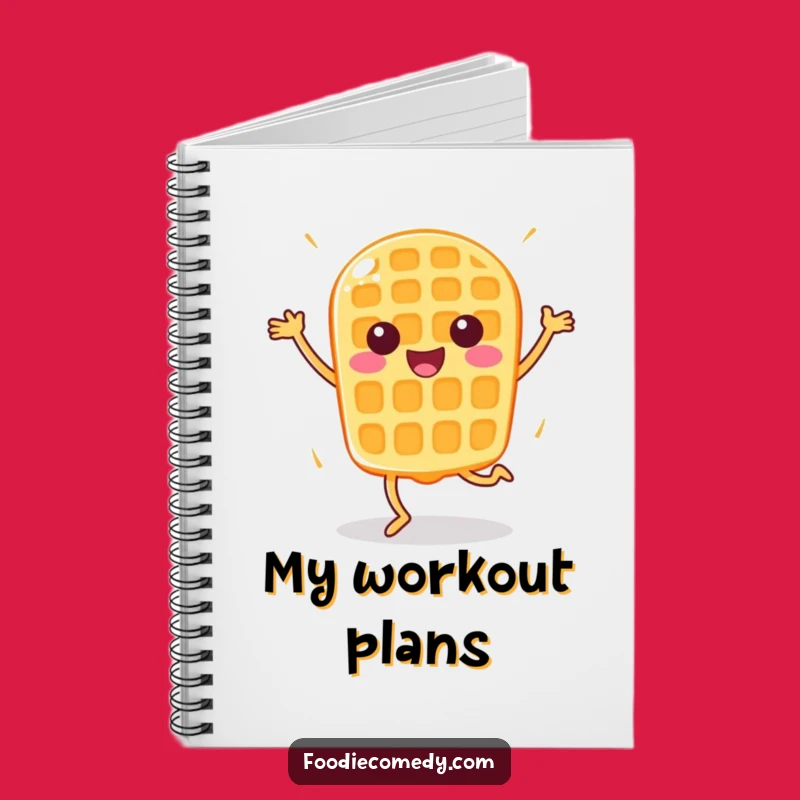 Funny Happy Waffle Aerobics Notebook - Journal Your Energetic Ideas