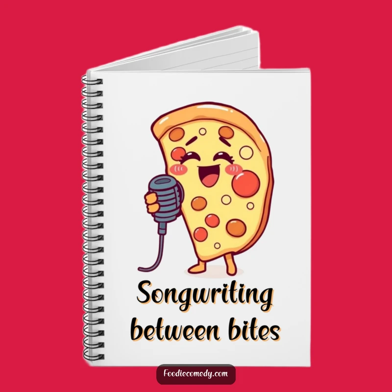 Funny Singing Pizza Slice Notebook: Write Down Your Best Hits!