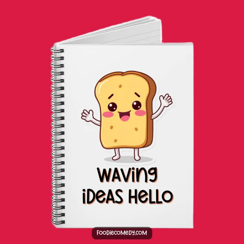 Funny Bread Loaf Waving Notebook: Journal Your Thoughts with This Comical Character