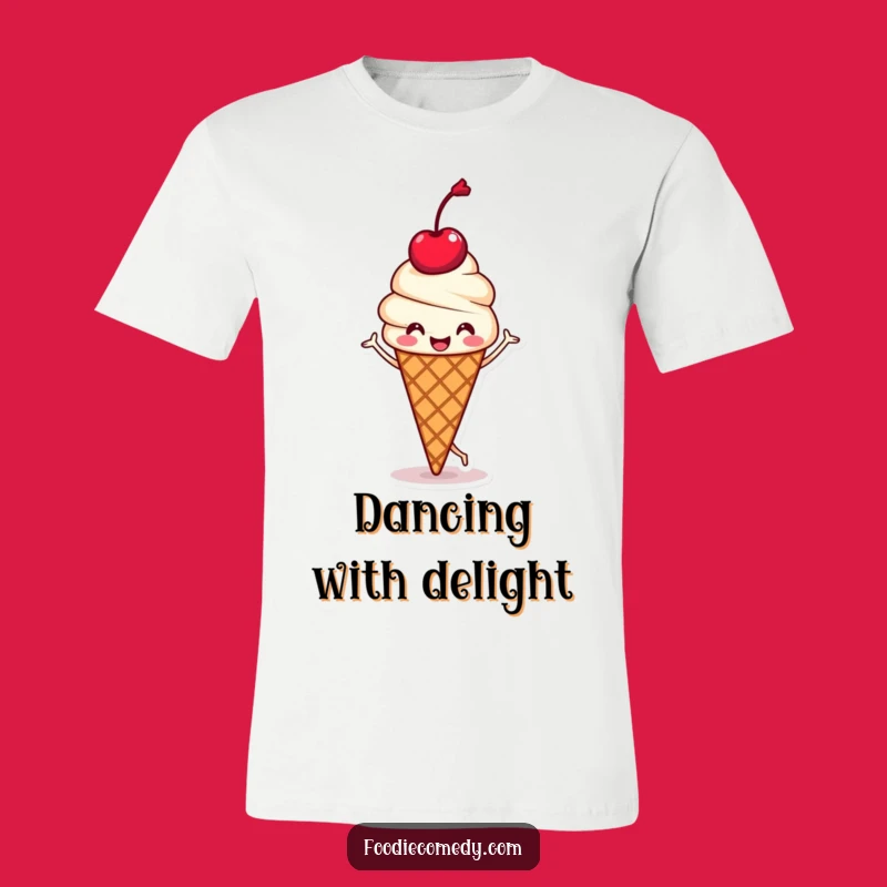 Funny Kawaii Ice Cream T-Shirt - Happy Cherry Jig Tee for Sweet Fun Gift