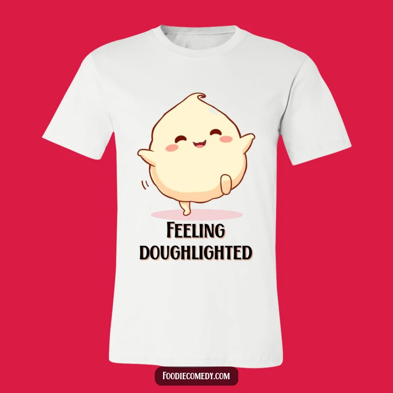 Funny Dumpling Kick T-Shirt - Wearable Joy with Cartoon Legs and a Happy Flex