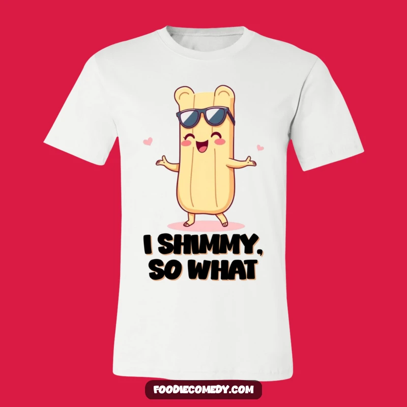 Funny Baguette Shimmy T-Shirt: Groovy Bread Design for a Fun Vibe