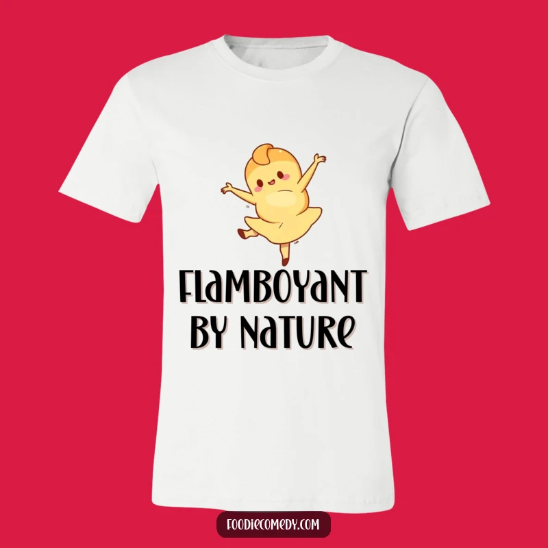 Funny Croissant Ballet Leap T-Shirt: Elegant Character Apparel for a Humorous Look