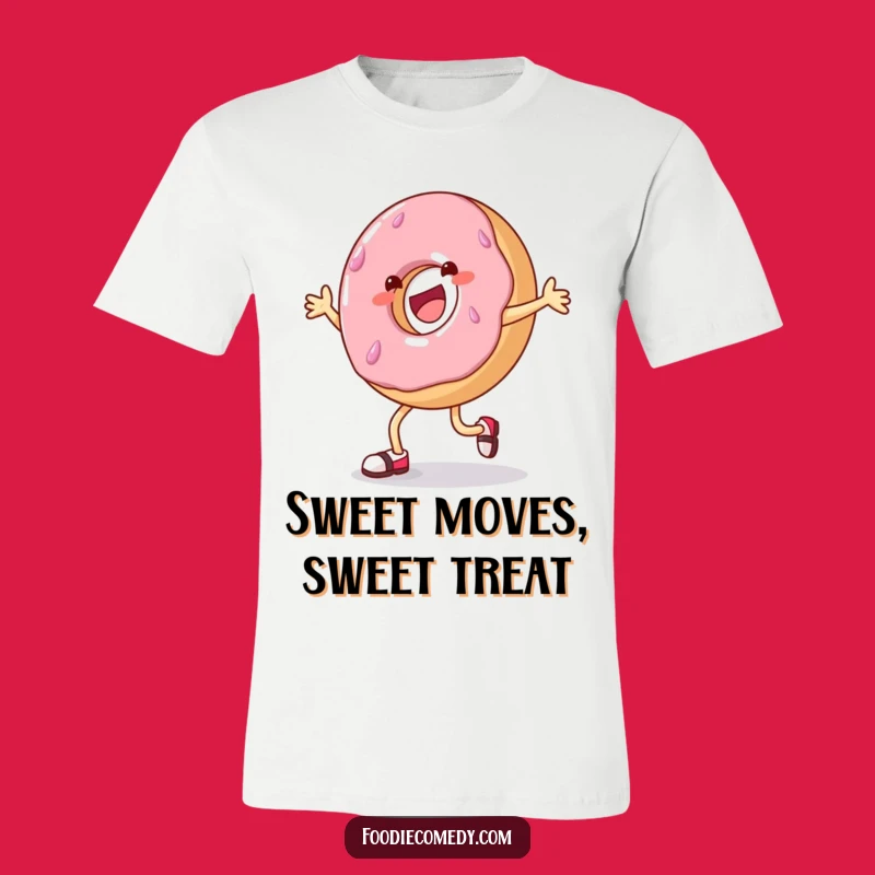 Funny Donut Tap Dance T-Shirt: Energetic Dessert Tee, Unique Gift