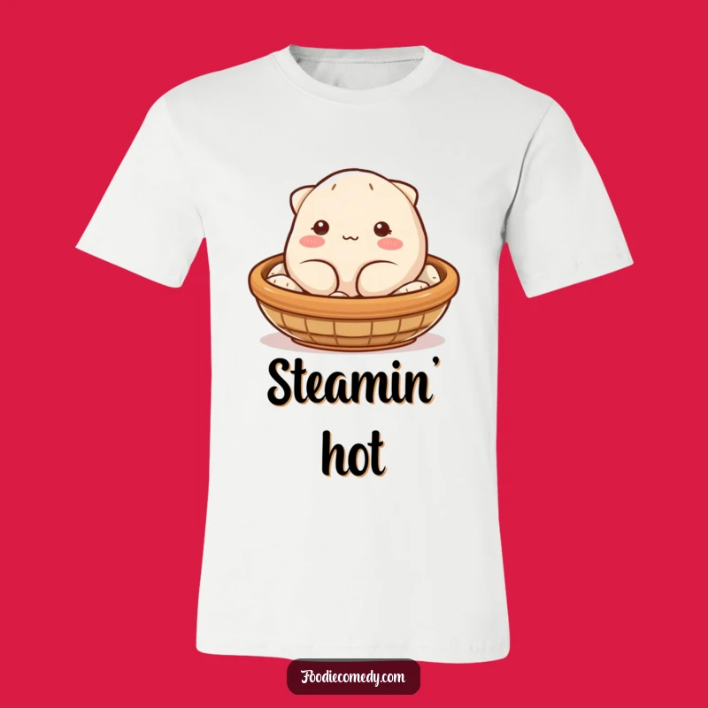 Funny Dumpling Wink T-Shirt: Cute Plump Character Tee, Perfect Humorous Gift
