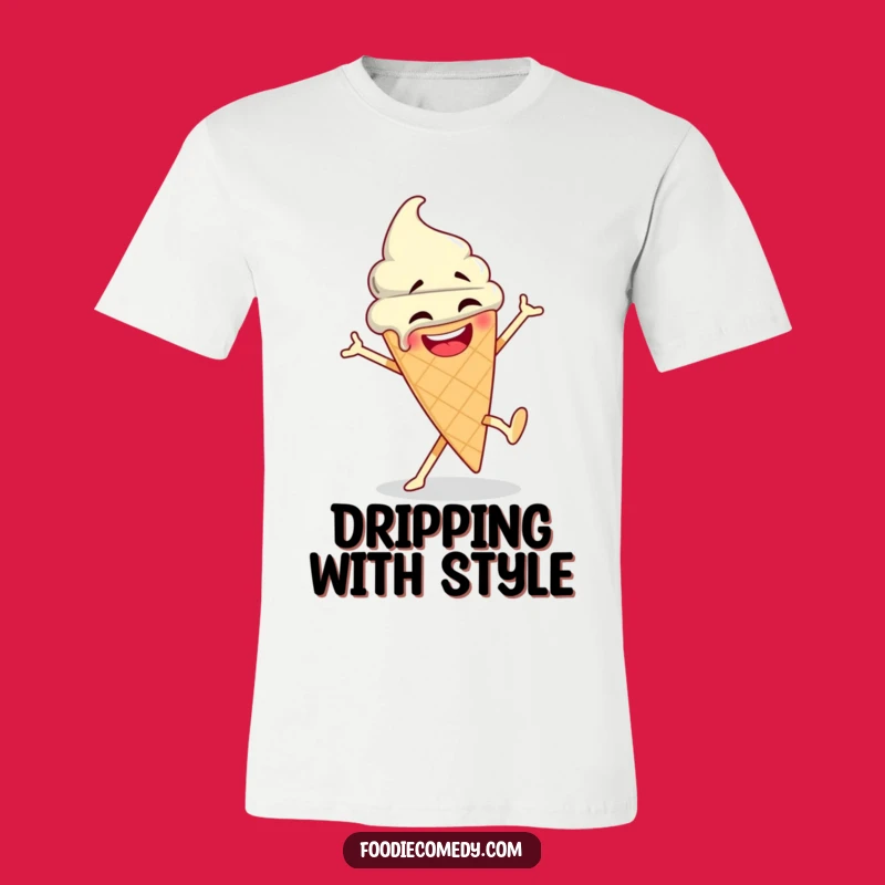 Funny Ice Cream Dance T-Shirt: Goofy Cone Breakdancing, Ideal Funny Gift For Party Goers!