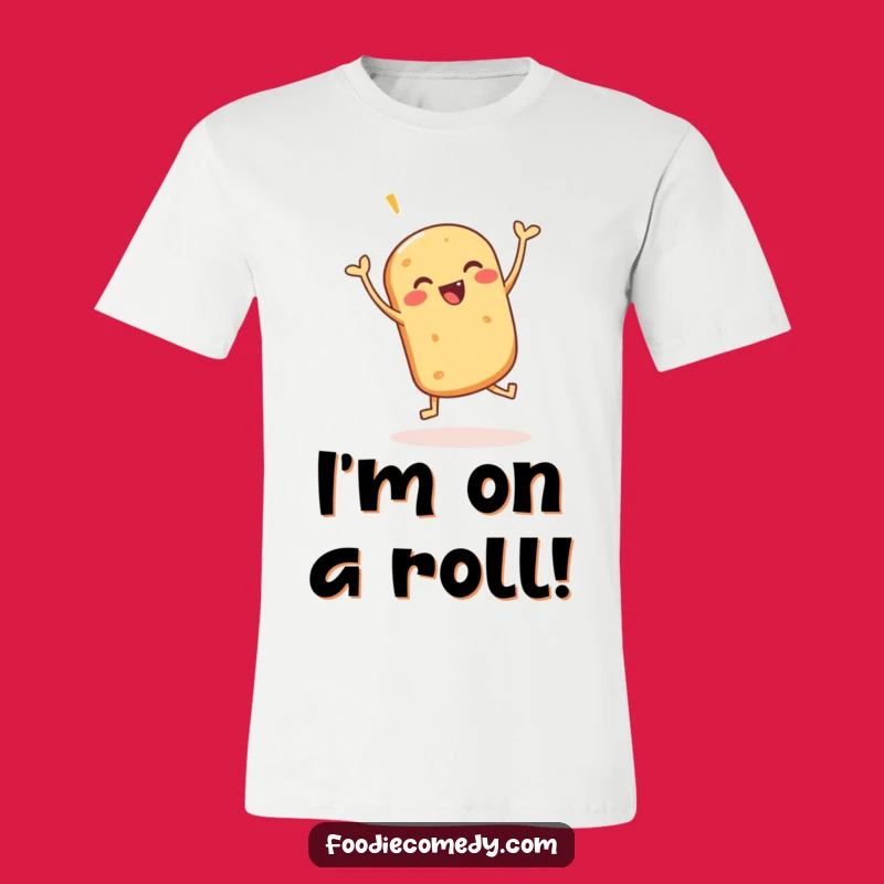 Funny Jigging Bread Roll T-Shirt: Wear Your Love for Baked Goods with Joy