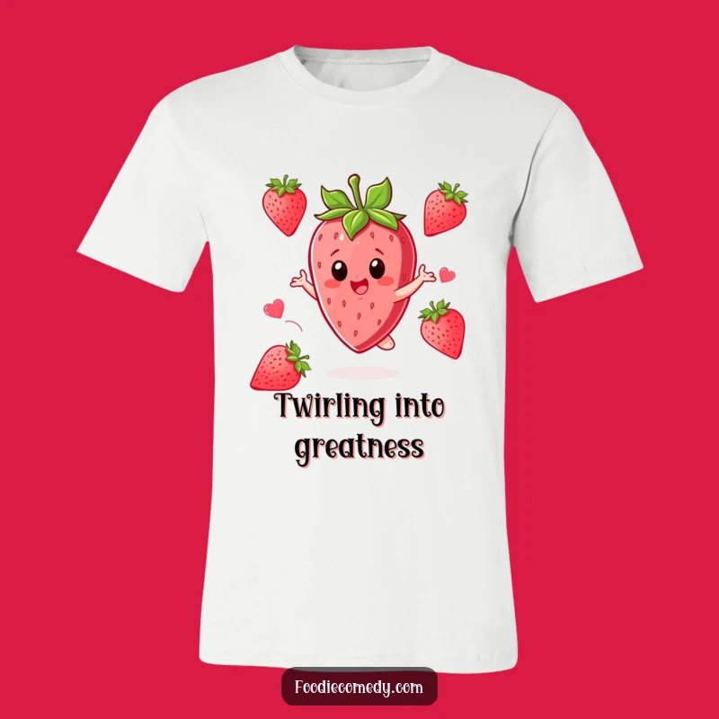 Funny Strawberry Twirl T-Shirt: Wear Your Excitement
