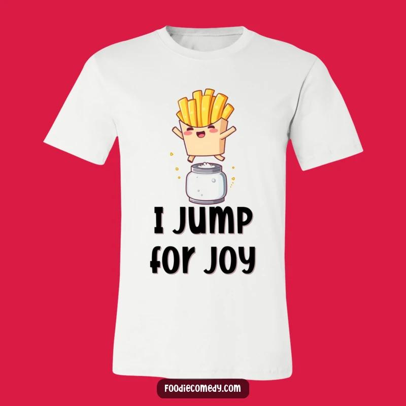 Funny French Fry Leap T-Shirt - Playful Kawaii Character Tee