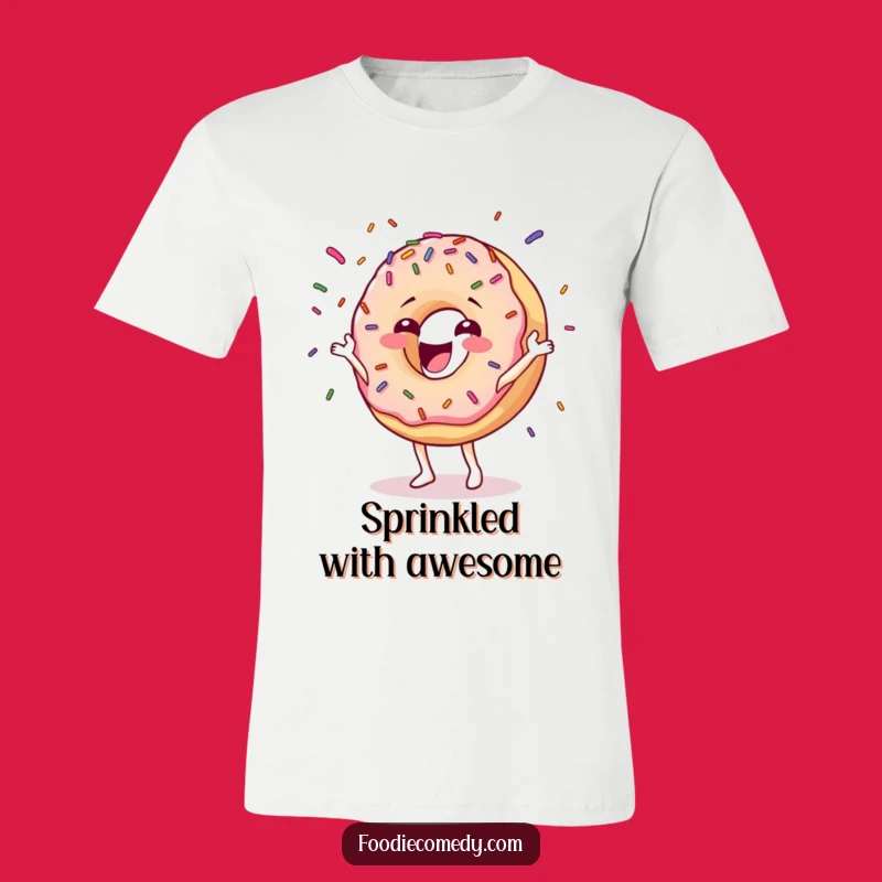 Funny Donut Sprinkle Juggling T-Shirt: Sweet Apparel, Perfect for Dessert Lovers