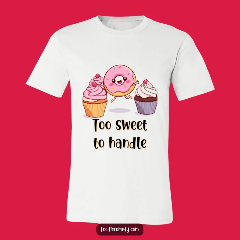 Funny Kawaii Donut Leaping T-Shirt: Adorable Foodie Apparel, Must-Have Funny Gift