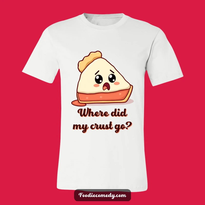 Funny Lost Crust Pie Slice T-Shirt - Hilarious Apparel for a Laugh