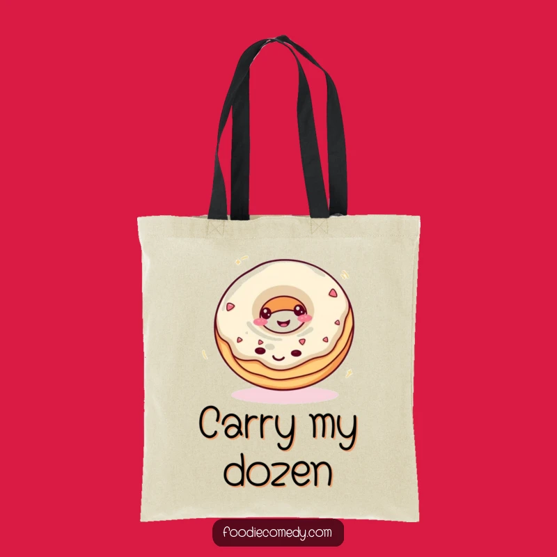 Funny Donut Spin Tote Bag: Carry Your Sweetness Around Town