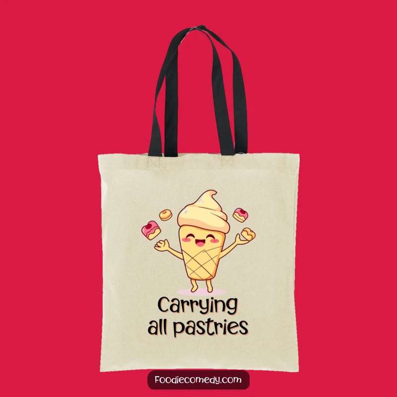 Funny Scone Juggling Tote Bag - Hilarious Baker Accessory & Gift