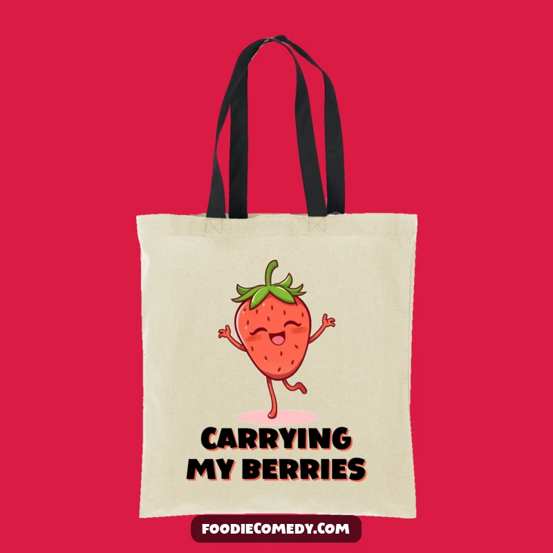 Funny Strawberry Flamenco Tote Bag - Carry the Fun!
