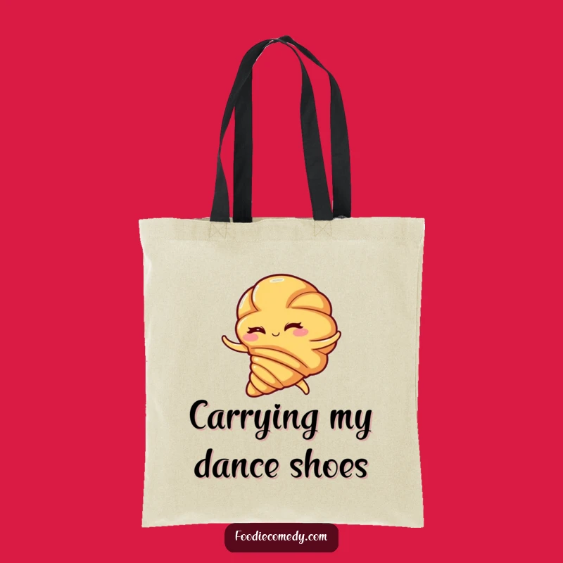 Funny Croissant Flamenco Swirl Tote Bag - Carry Your Laughs in Style