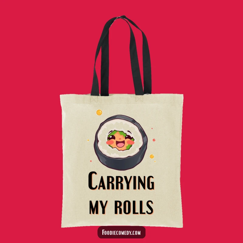 Funny Sushi Dancer Tote Bag: Carry Your Joyful Rolls Anywhere!