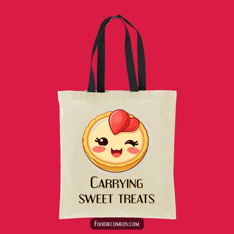 Funny Blushing Fruit Tart Tote Bag - Carry Your Delight Everywhere
