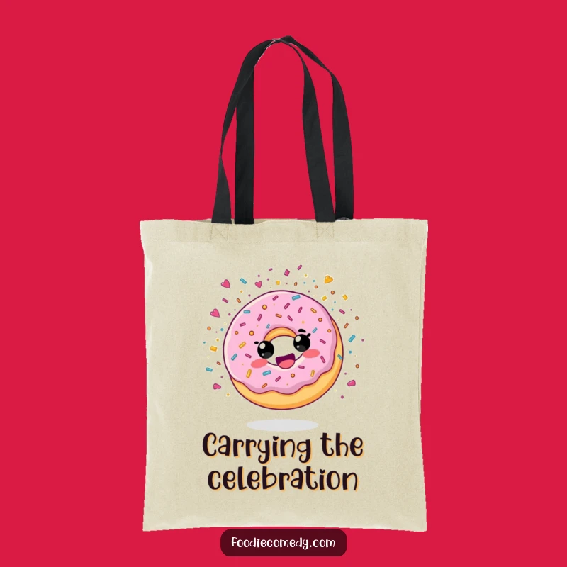 Funny Donut Confetti Tote Bag: Carry Your Sweetness Everywhere You Go