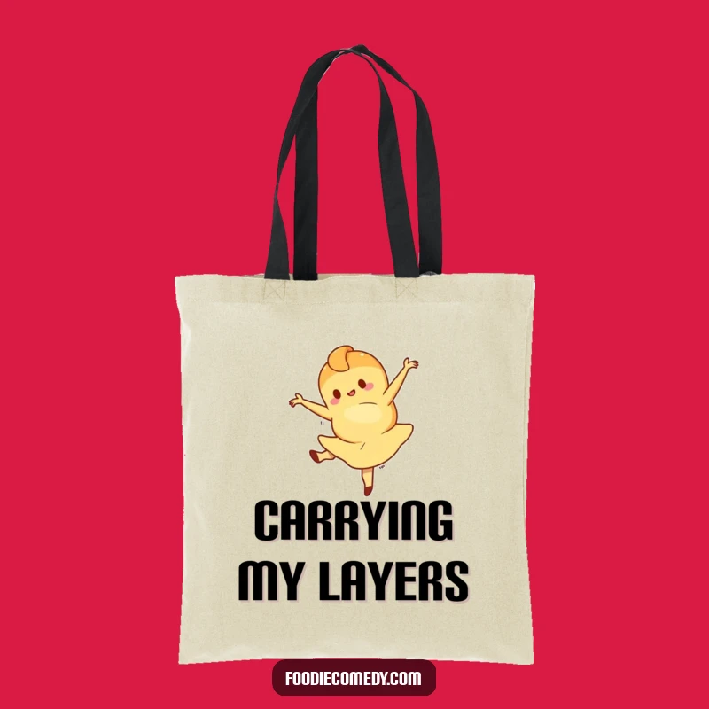 Funny Croissant Ballet Leap Tote Bag: Durable and Humorous Carry-All