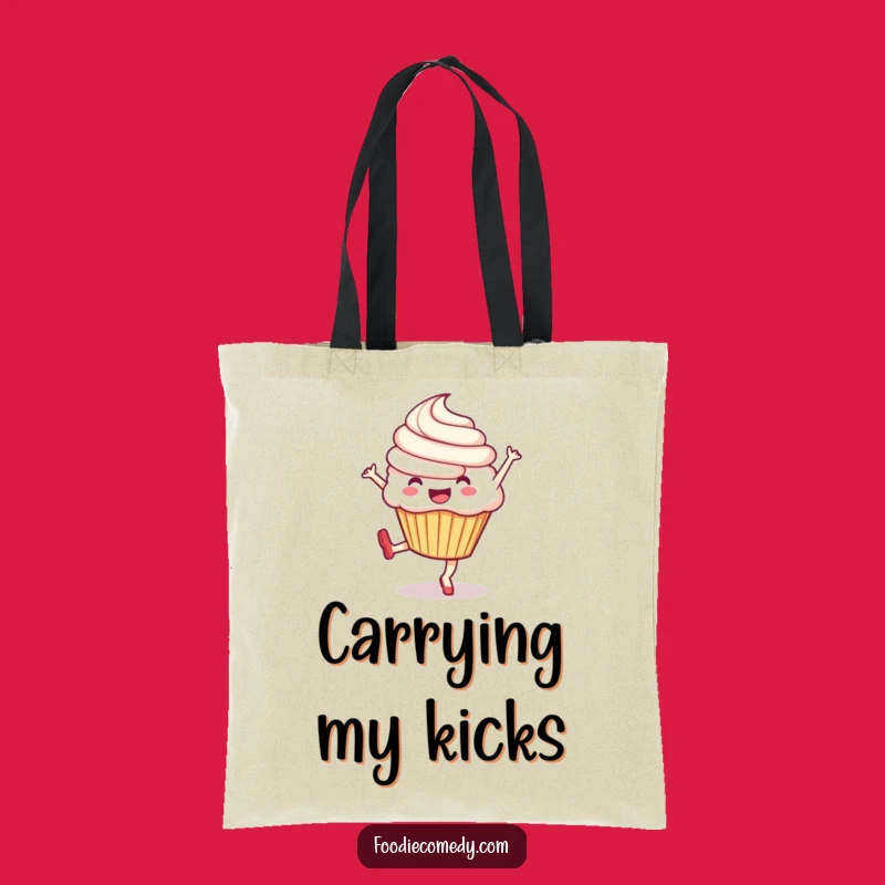 Funny Cupcake Kick Tote Bag: Carry Your Essentials with Exuberant Flair