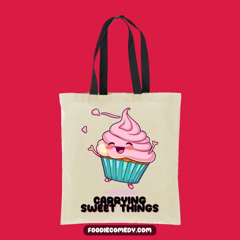 Funny Cupcake Twirling Tote Bag: Durable and Humorous Carry-All