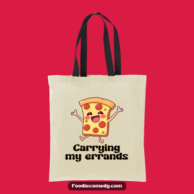 Funny Dancing Pizza Tote Bag - Carry Your Essentials with Energetic Style