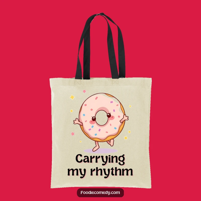 Funny Donut Disco Dancer Tote Bag: Carry Your Fun Everywhere!