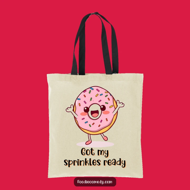 Funny Happy Donut Dance Tote Bag: Carry Your Groovy Style