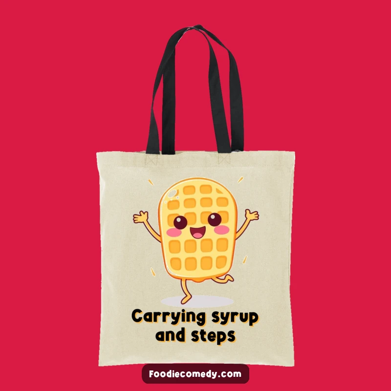 Funny Happy Waffle Aerobics Tote Bag - Carry Your Goods with Cheer