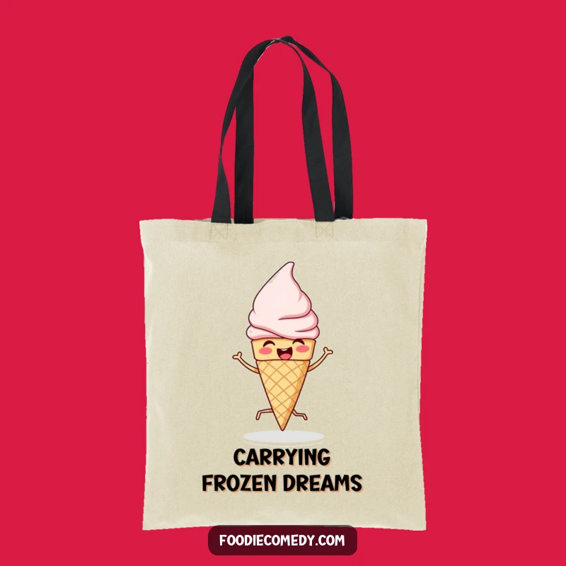 Funny Ice Cream Dancer Tote Bag: Carry Your Sweet Jig Everywhere!