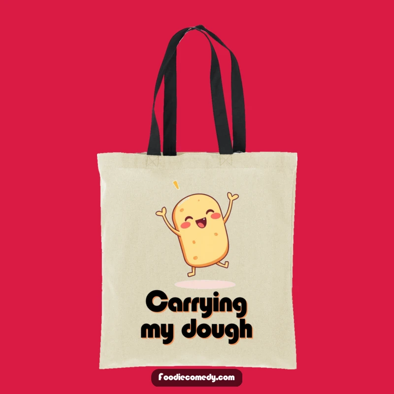 Funny Jigging Bread Roll Tote Bag: Carry Your Essentials with Bakery Bliss