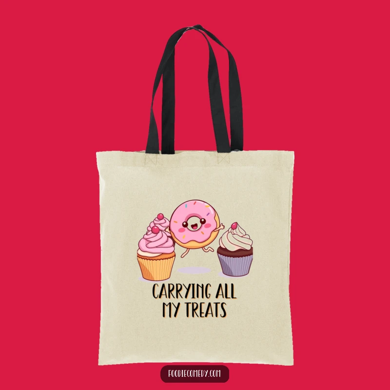 Funny Kawaii Donut Tote Bag: Carry Your Essentials with Sweet, Humorous Style
