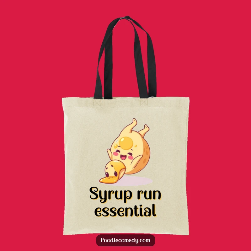 Funny Pancake Somersault Tote Bag: Carry Your Laughs with Syrup Drips
