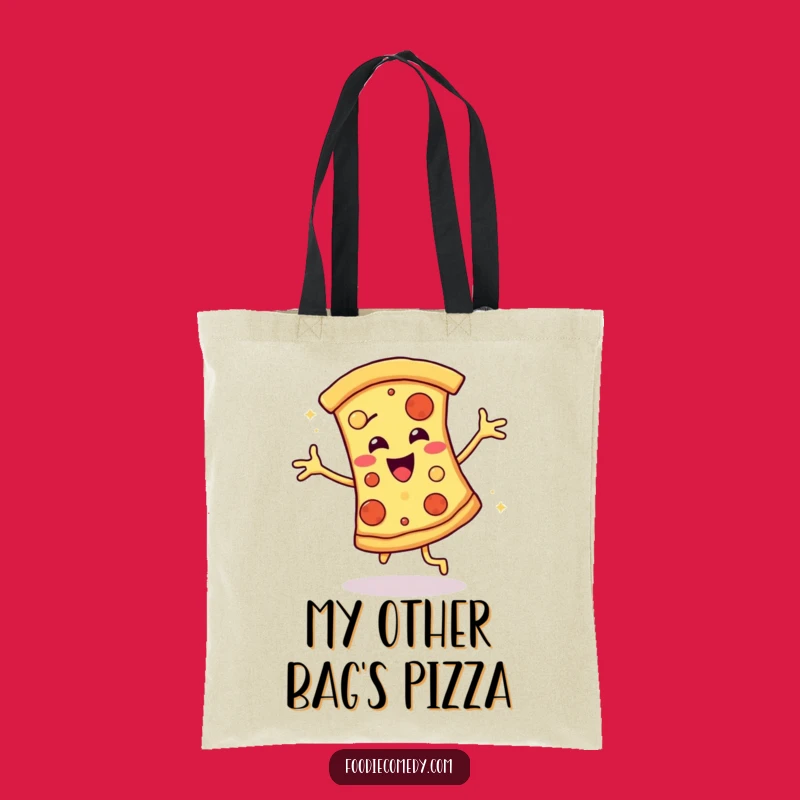 Funny Pizza Disco Groove Tote Bag: Carry Your Essentials with Cheesy Style