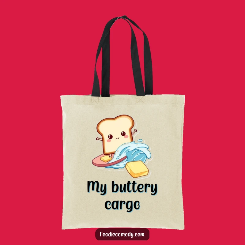 Funny Bread Tote Bag: Surfing Slice Carryall, Stylish and Humorous Breakfast Gift