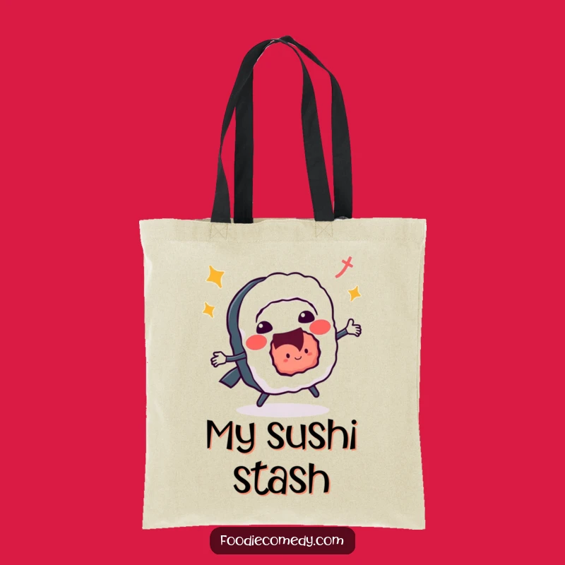 Funny Sushi Roll Jitterbug Tote Bag - Carry Your Fun and Flavor